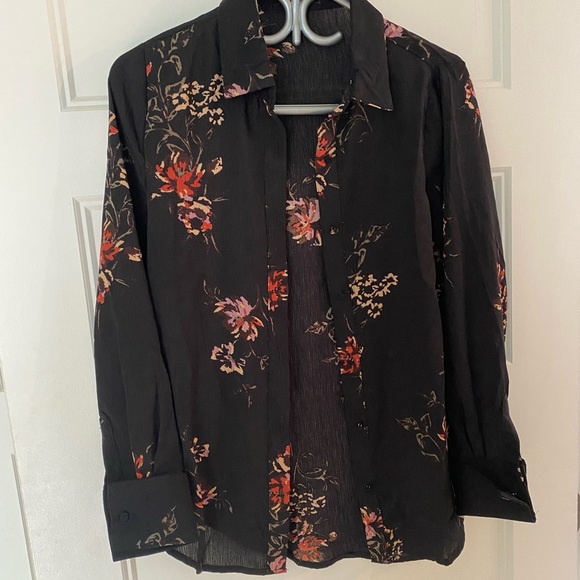 Lily Morgan floral blouse size Small - Picture 1 of 8